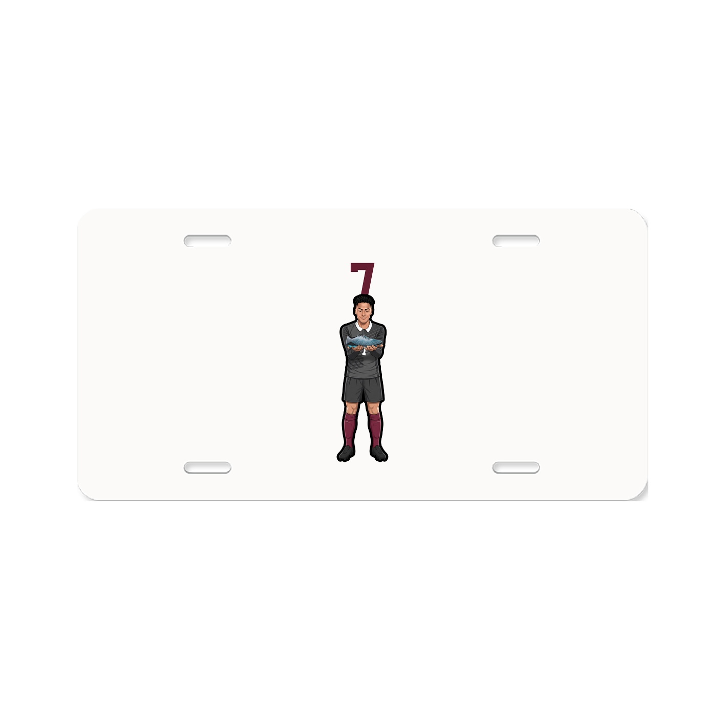 License Plate — Number Top in Classic