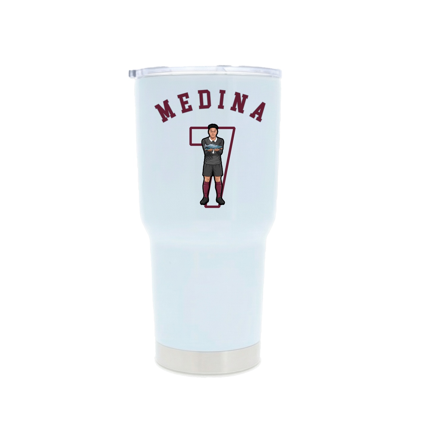30oz Stainless Steel Tumbler — Shirsey Arch in White