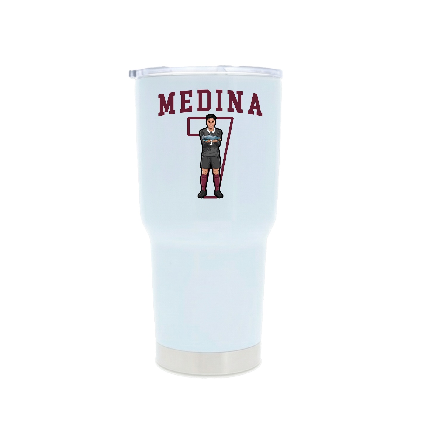 30oz Stainless Steel Tumbler — Shirsey in White