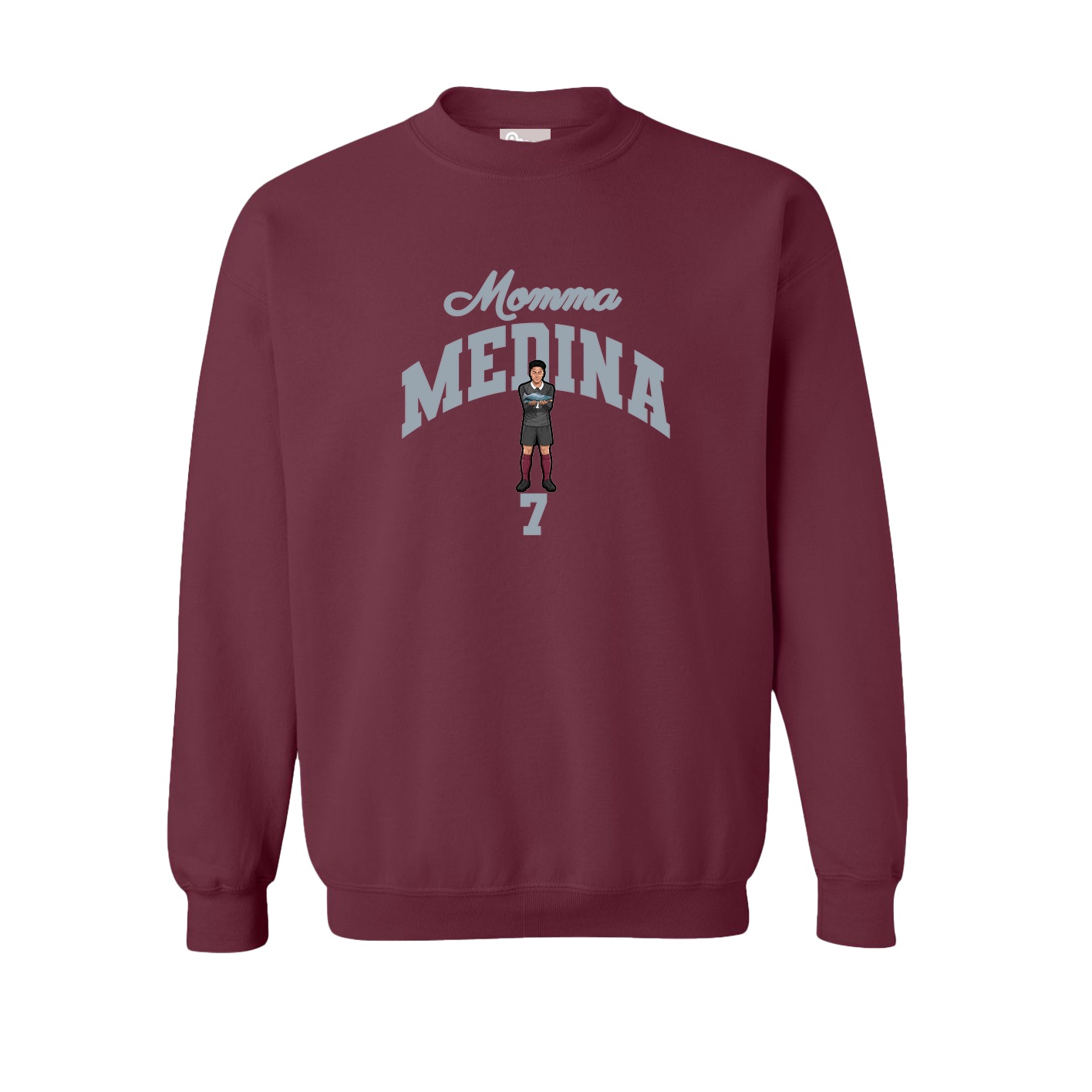 Fleece Crew — Mothers Day Arch in Maroon
