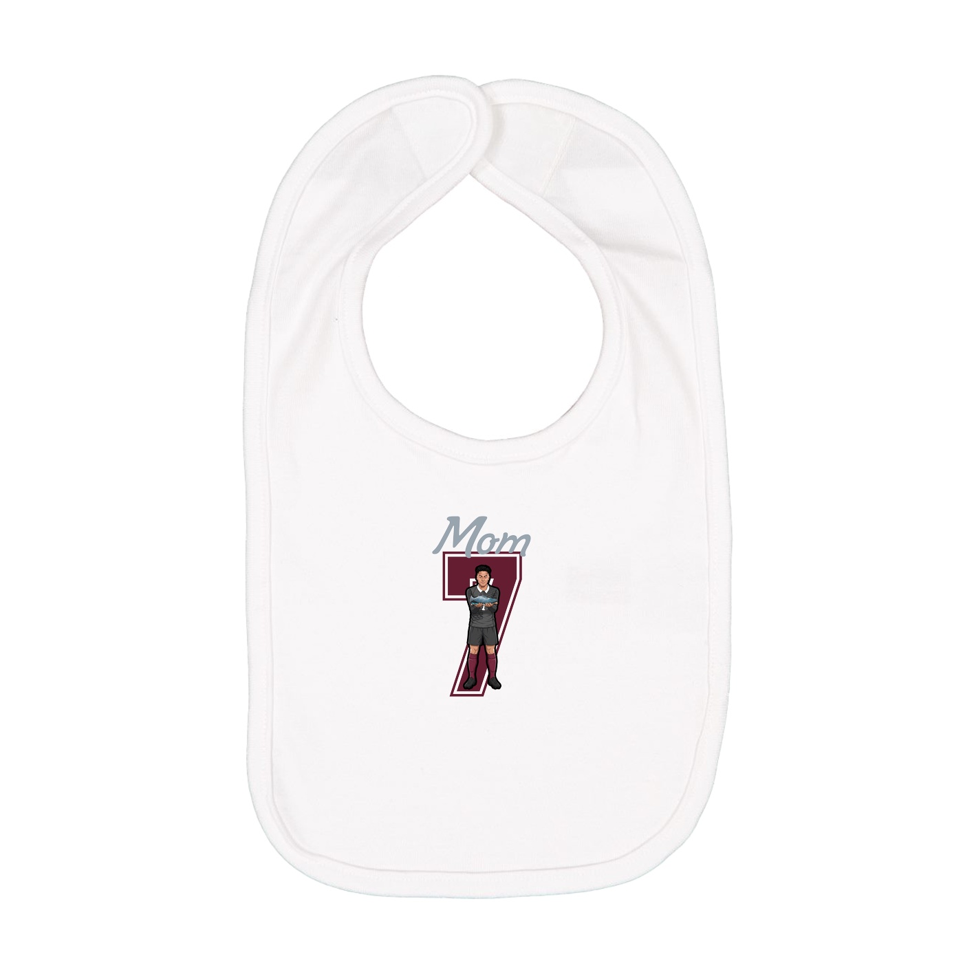 Infant Bib — Mothers Day Shirsey in White