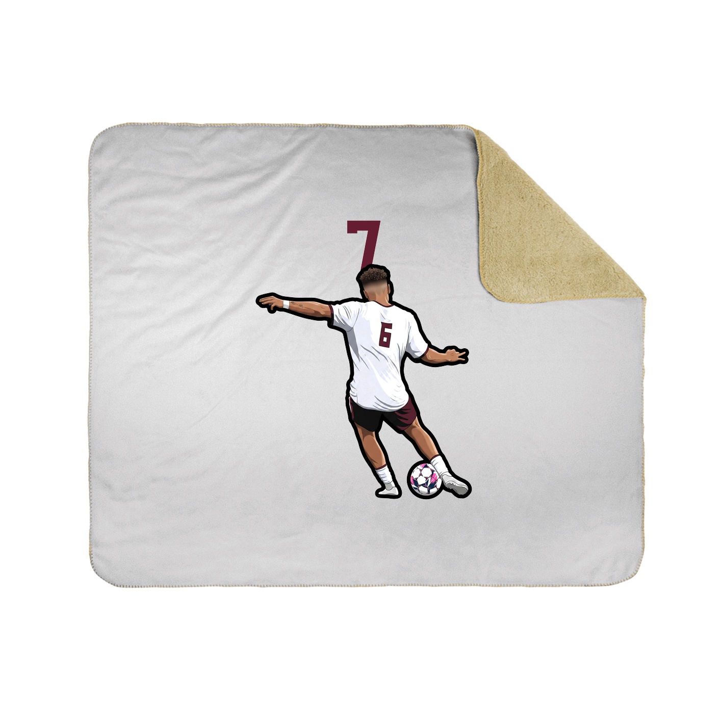 Throw Blanket — Number Top in White