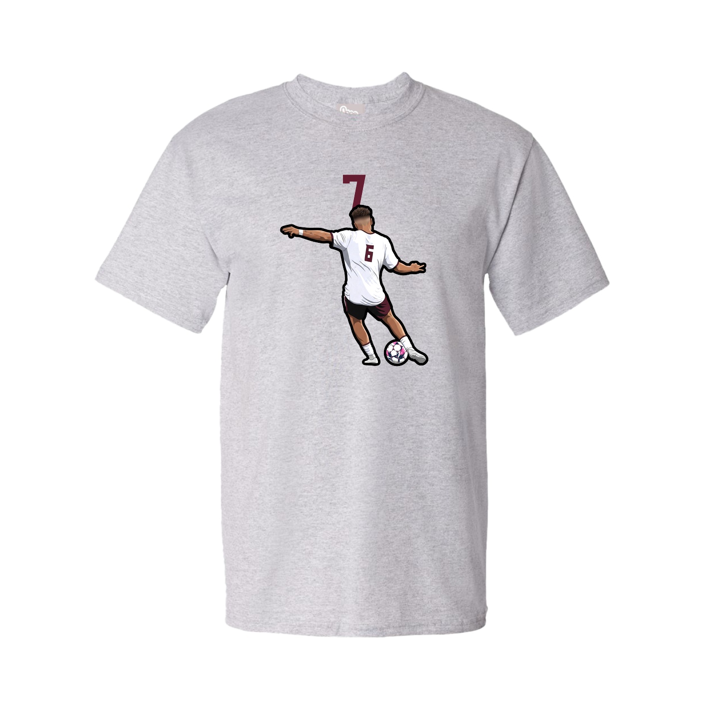 Youth Tee — Number Top in Grey