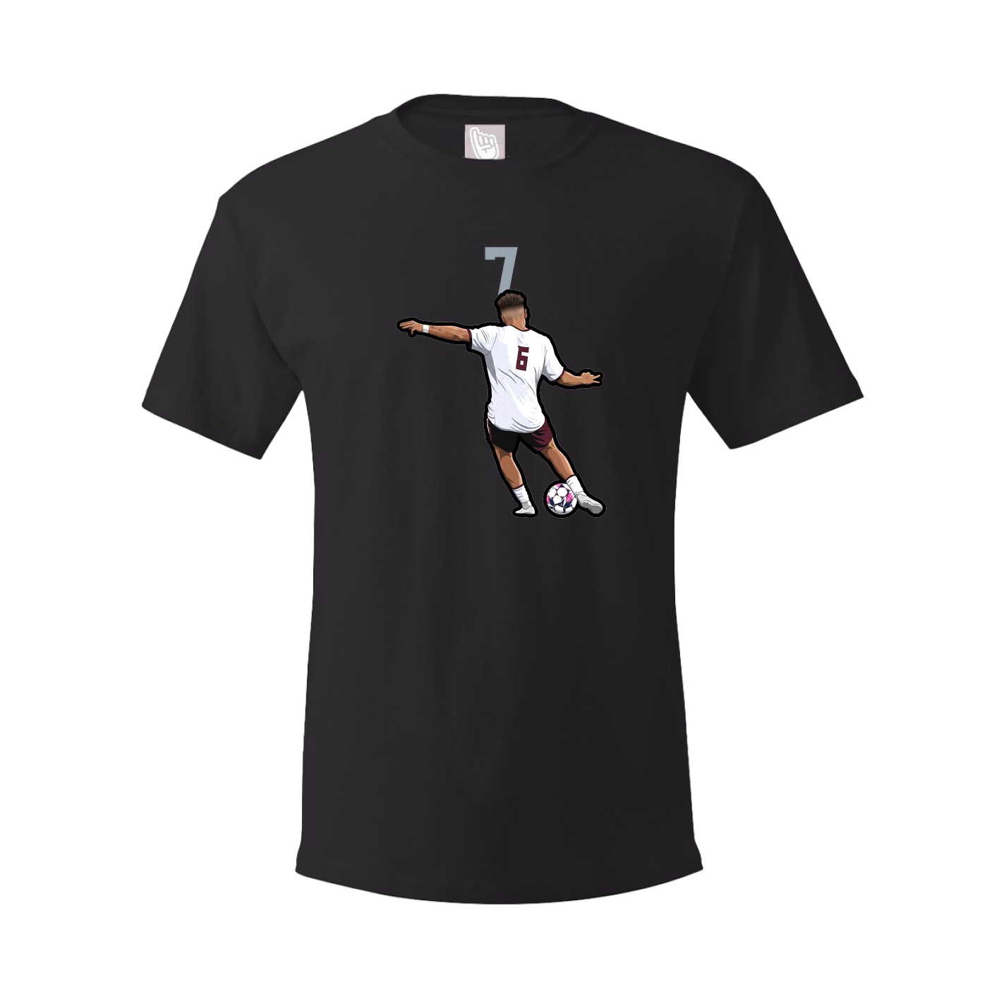Youth Tee — Number Top in Black