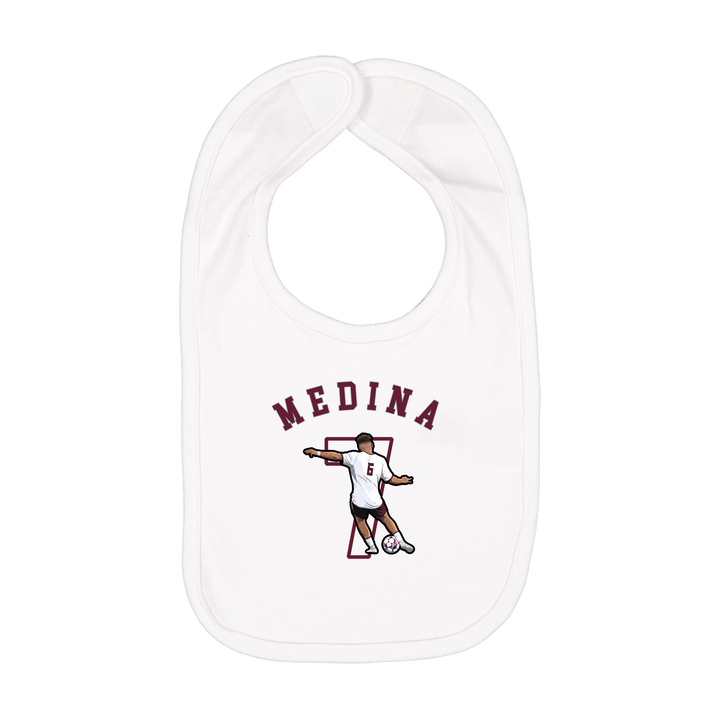 Infant Bib — Shirsey Arch in White