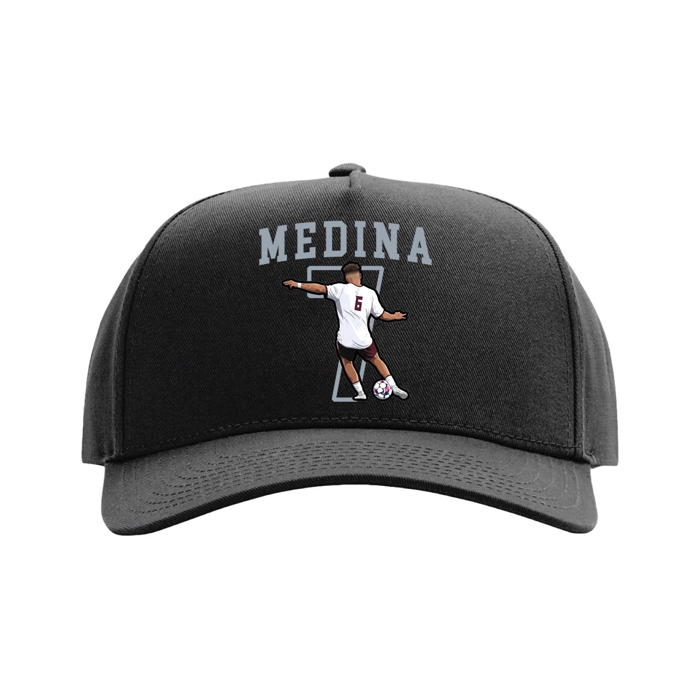 Full Fabric Five-Panel Champ Cap — Shirsey in Black