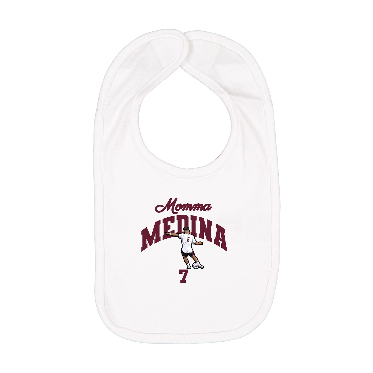Infant Bib — Mothers Day Arch in White