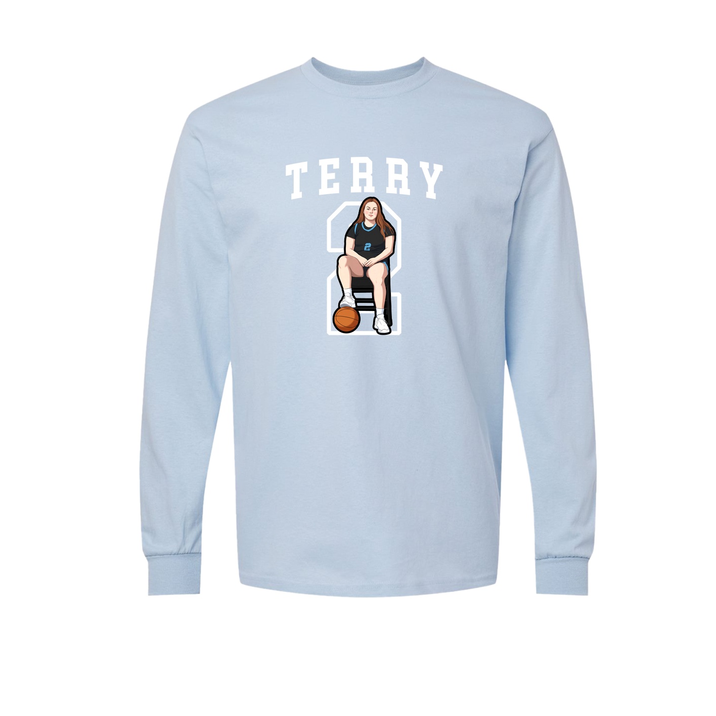 Long Sleeve Tee — Shirsey in Light Blue