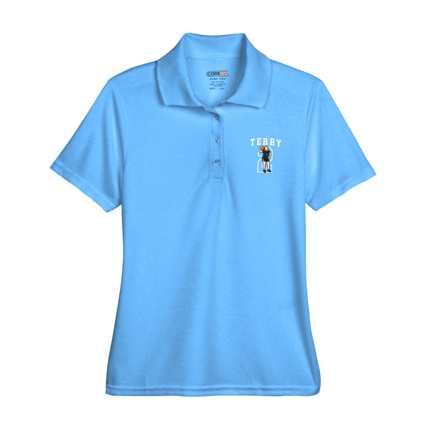 Womens Performance Polo — Shirsey in Light Blue