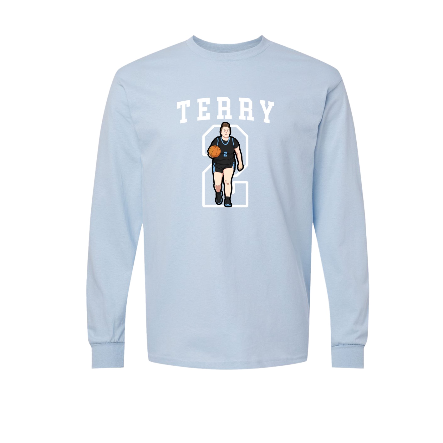 Long Sleeve Tee — Shirsey in Light Blue