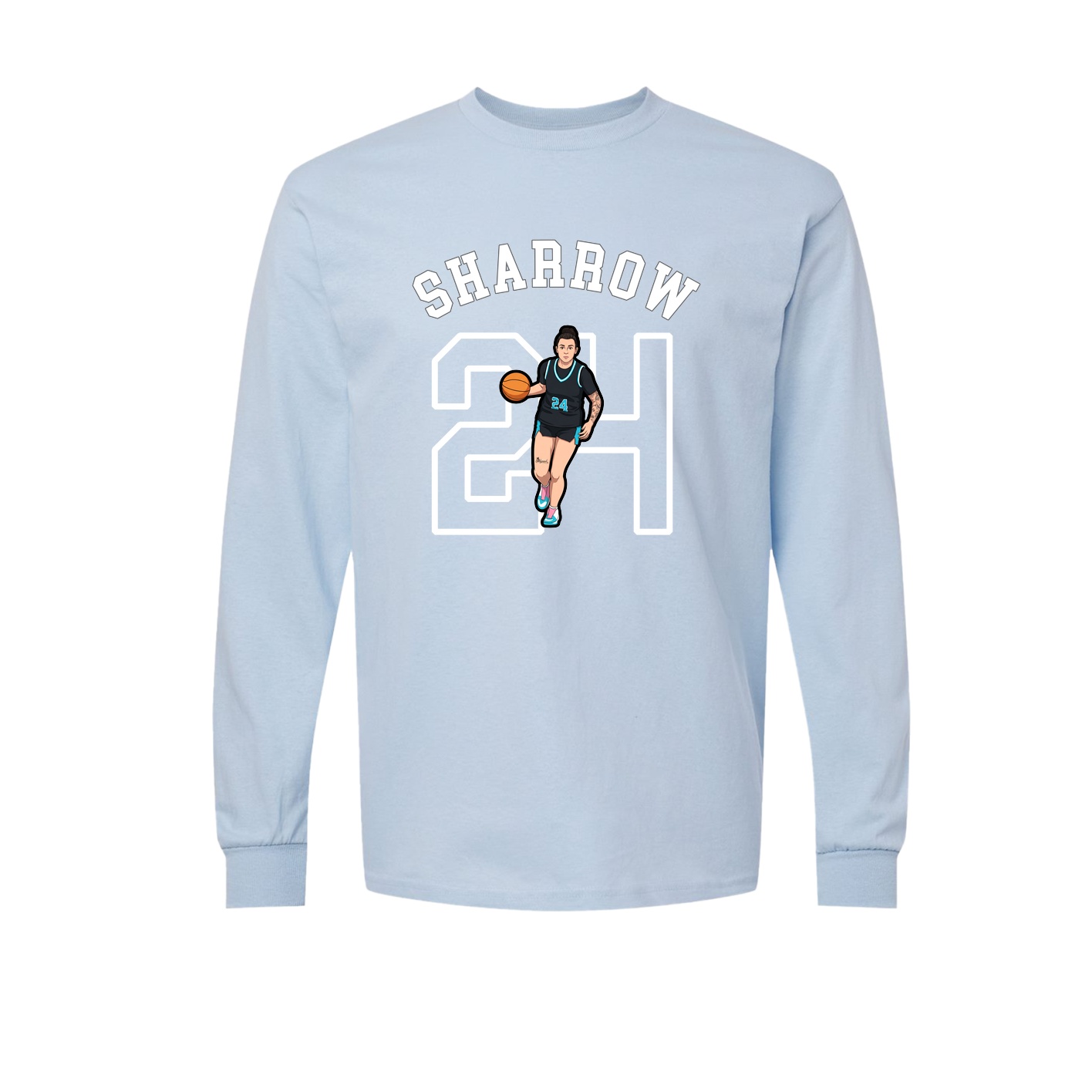 Long Sleeve Tee — Shirsey Arch in Light Blue