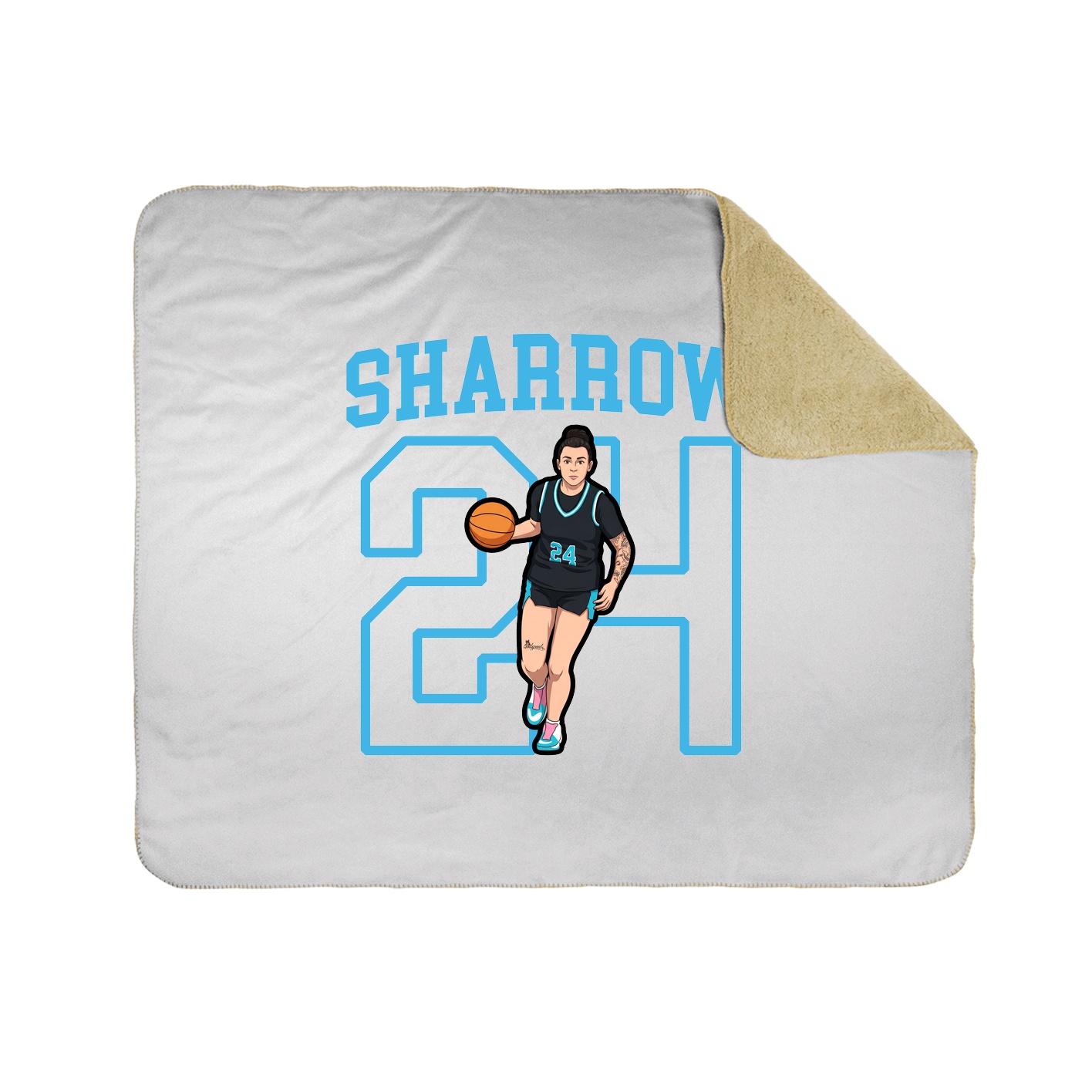 50x60 Sherpa Lined Throw Blanket