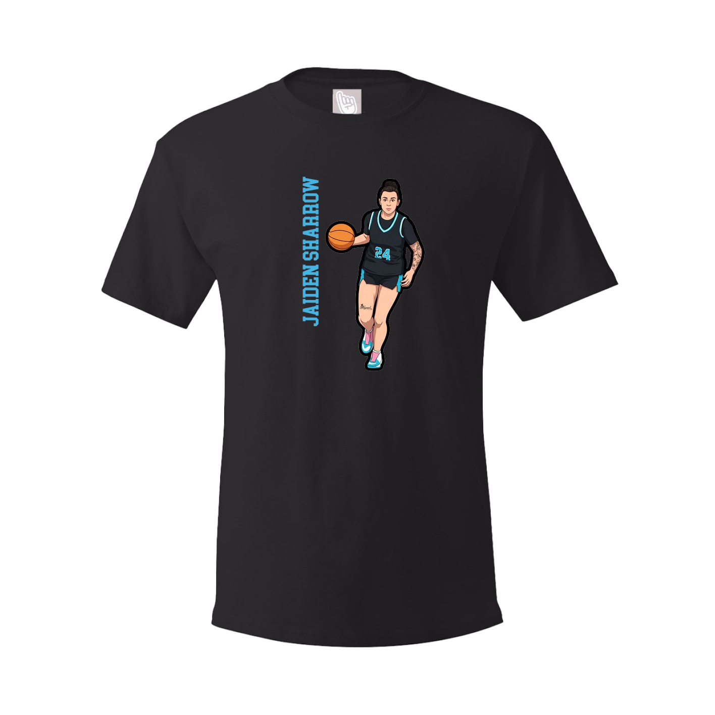 Tee — Name Vertical in Black