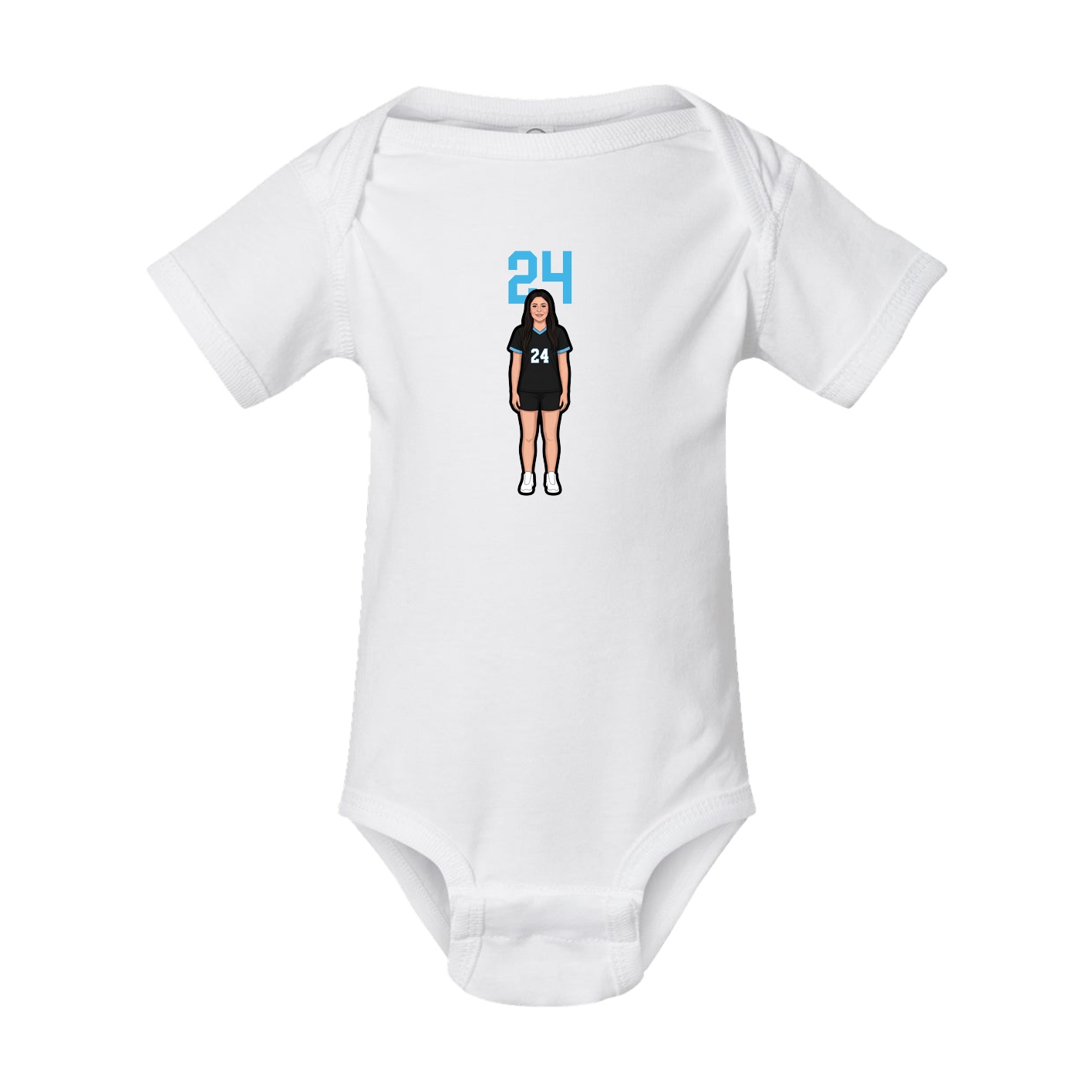 Baby Onesie — Number Top in White