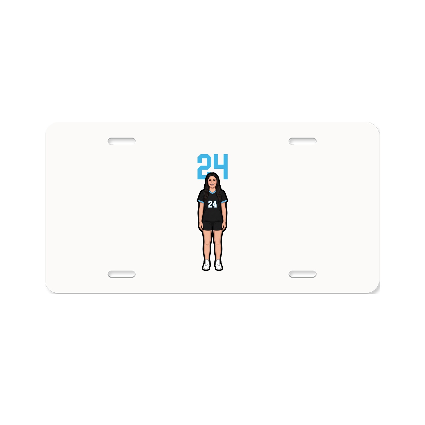 License Plate — Number Top in Classic