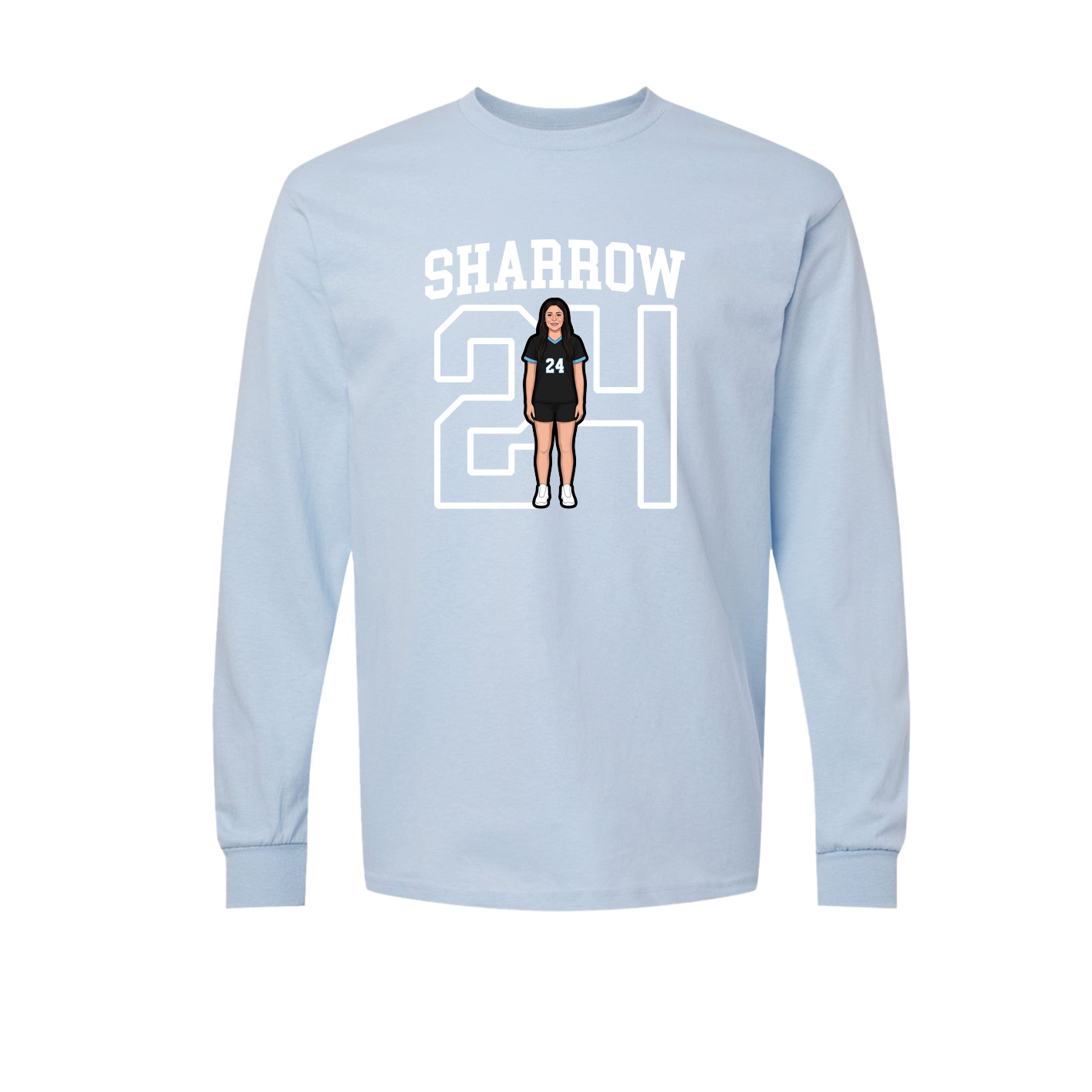 Long Sleeve Tee — Shirsey in Light Blue
