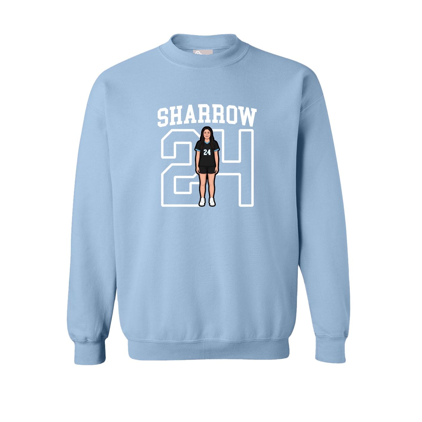 Fleece Crew — Shirsey in Light Blue