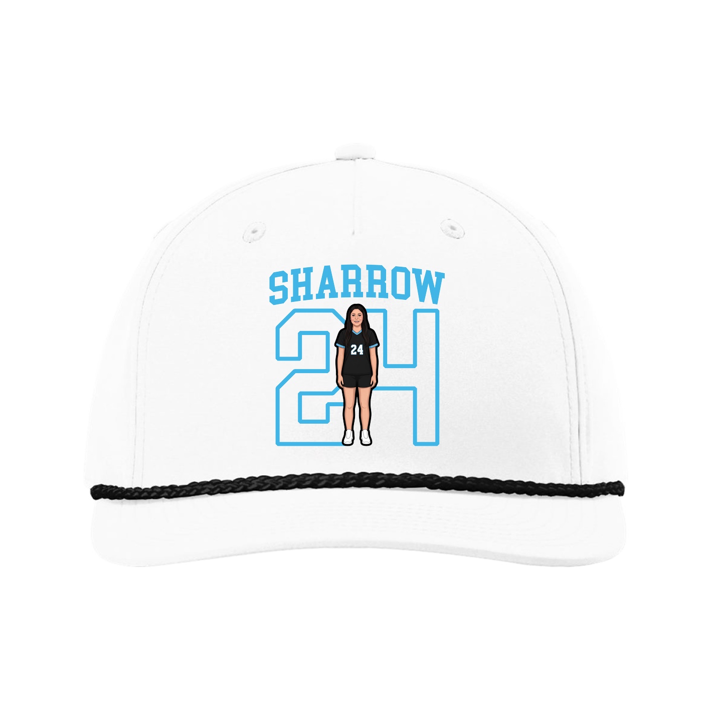 Five-Panel Classic Rope Cap — Shirsey in White