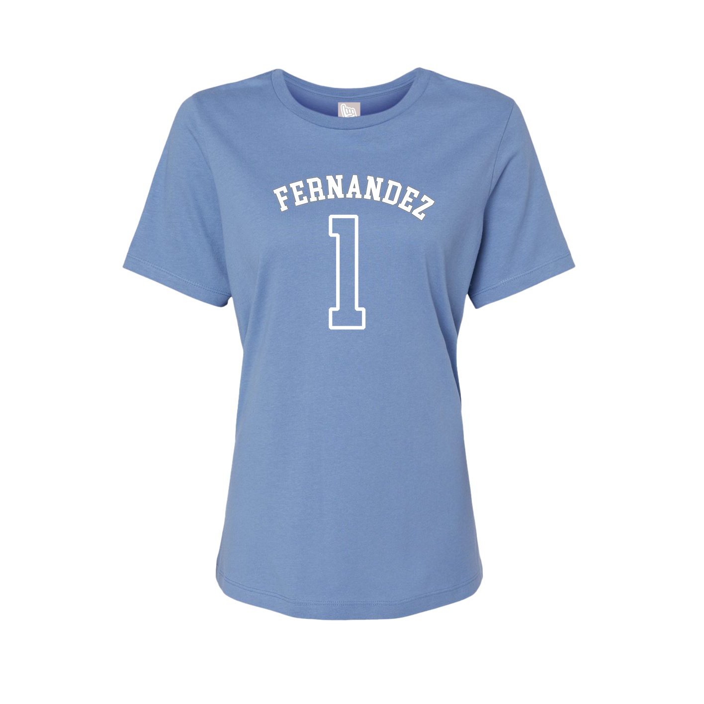 Fitted Women's Tee — Shirsey Arch in Powder Blue
