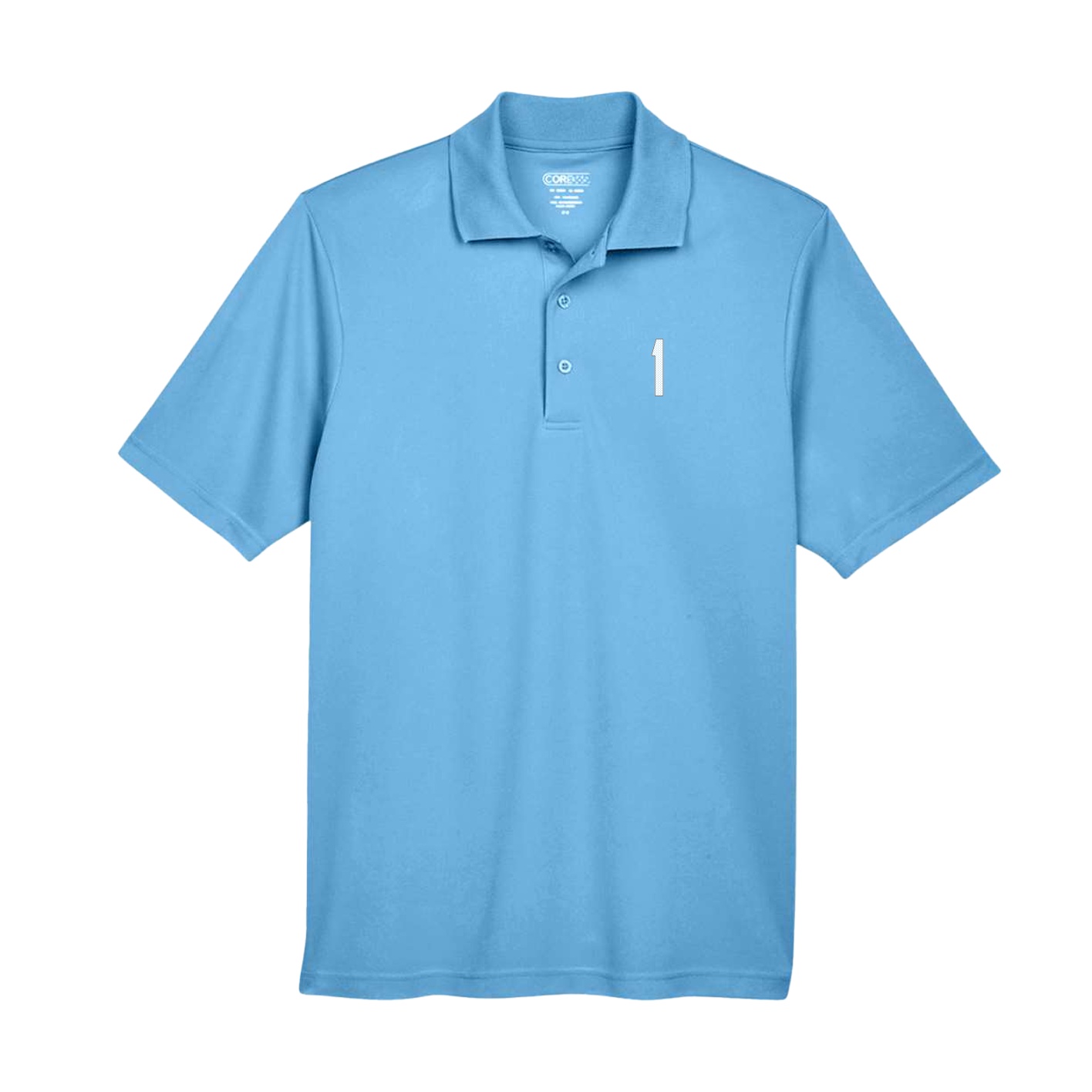 Performance Polo — Front Shirsy in Powder Blue