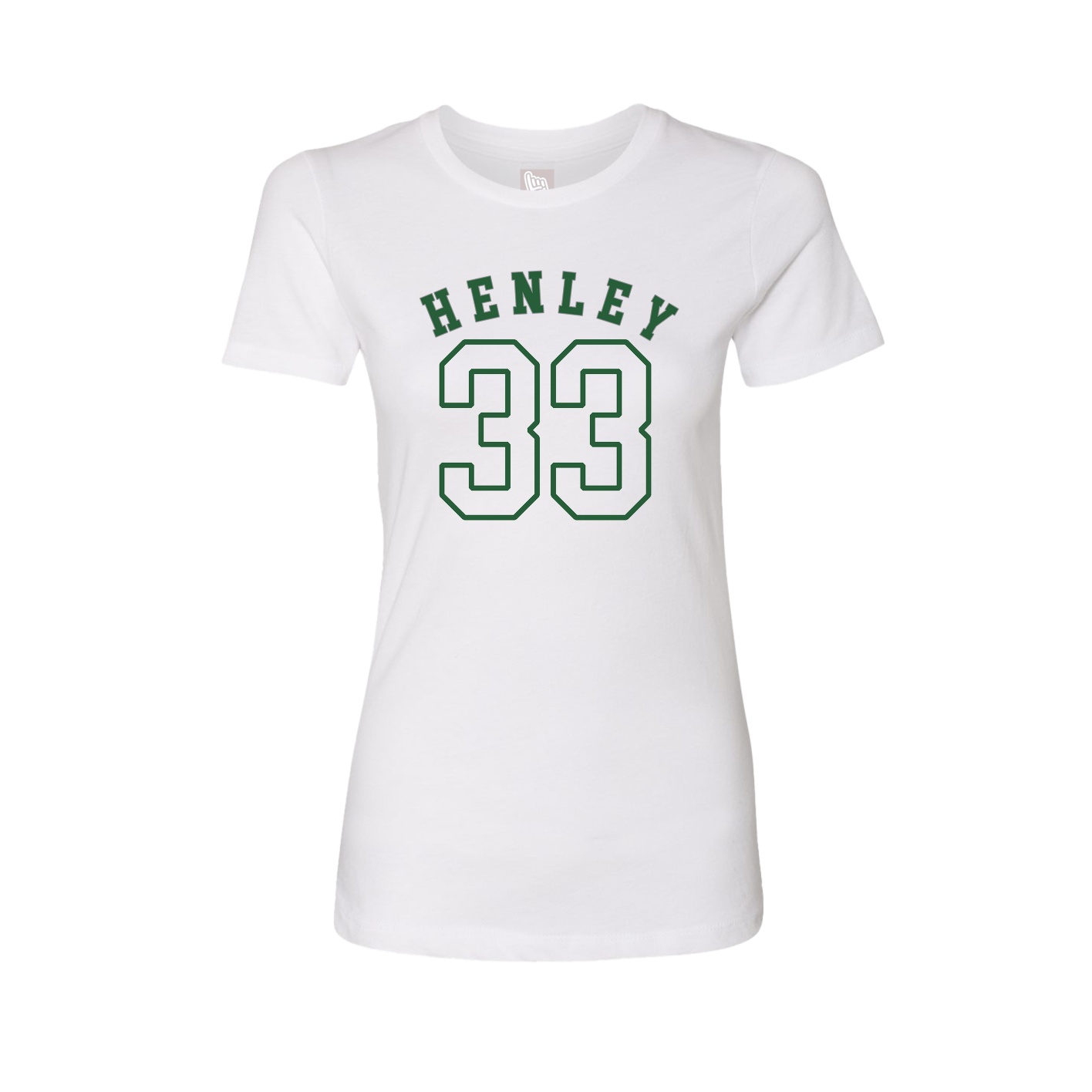 Fitted Women's Tee — Shirsey Arch in White
