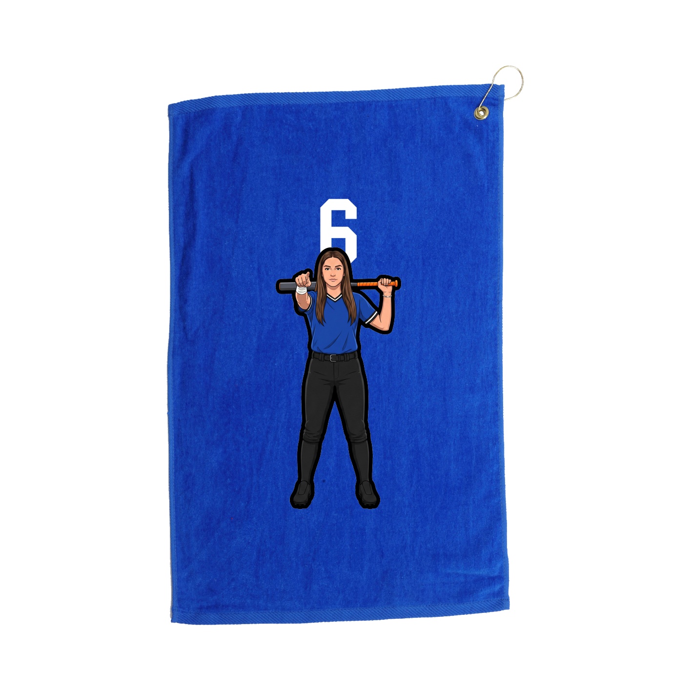 Golf Towel — Number Top in Royal