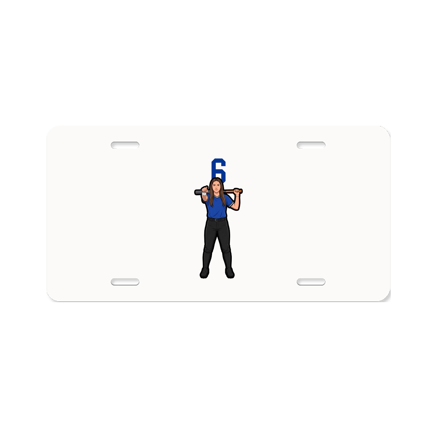 License Plate — Number Top in Classic