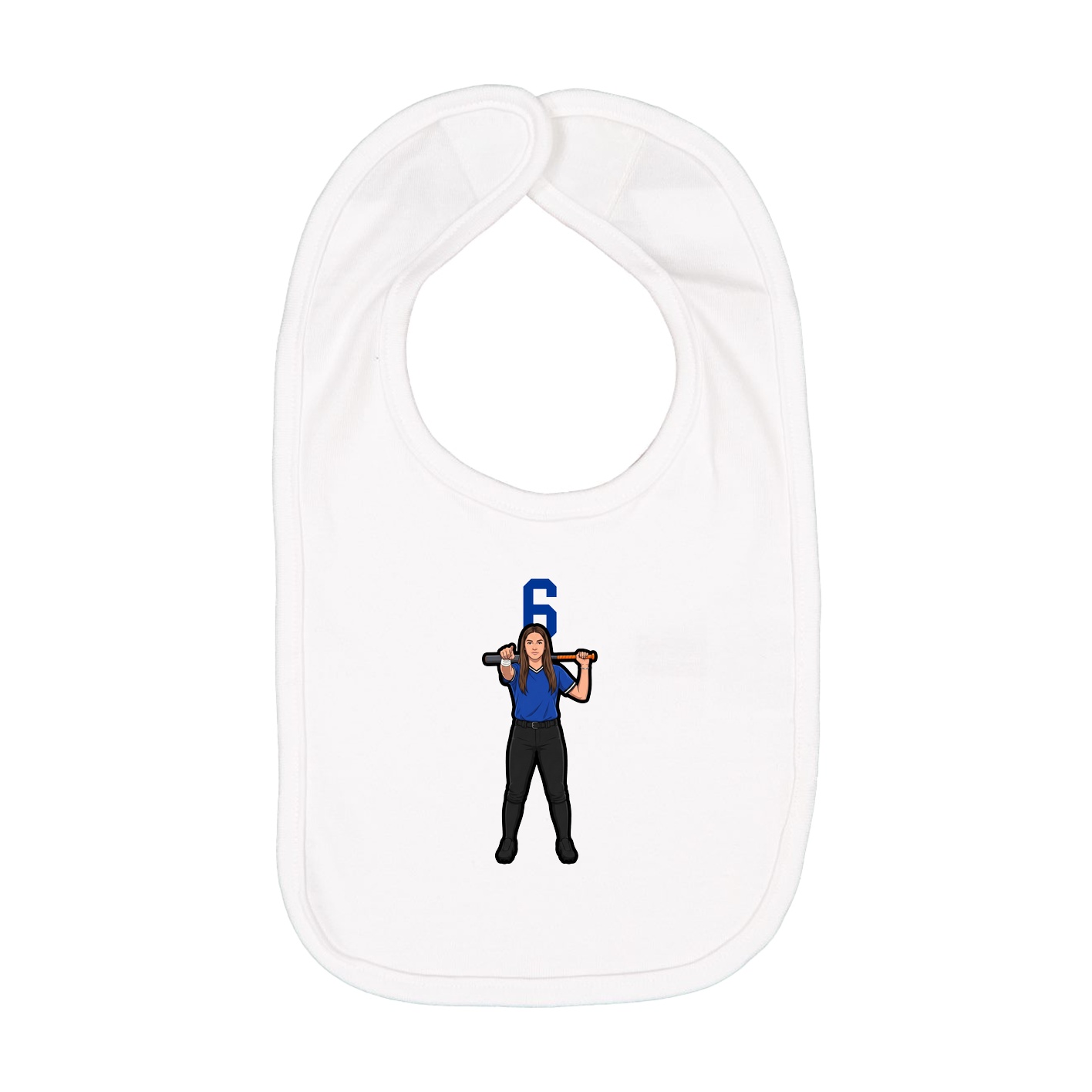 Infant Bib — Number Top in White