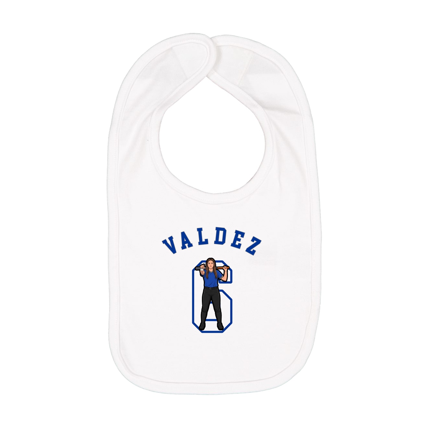 Infant Bib — Shirsey Arch in White