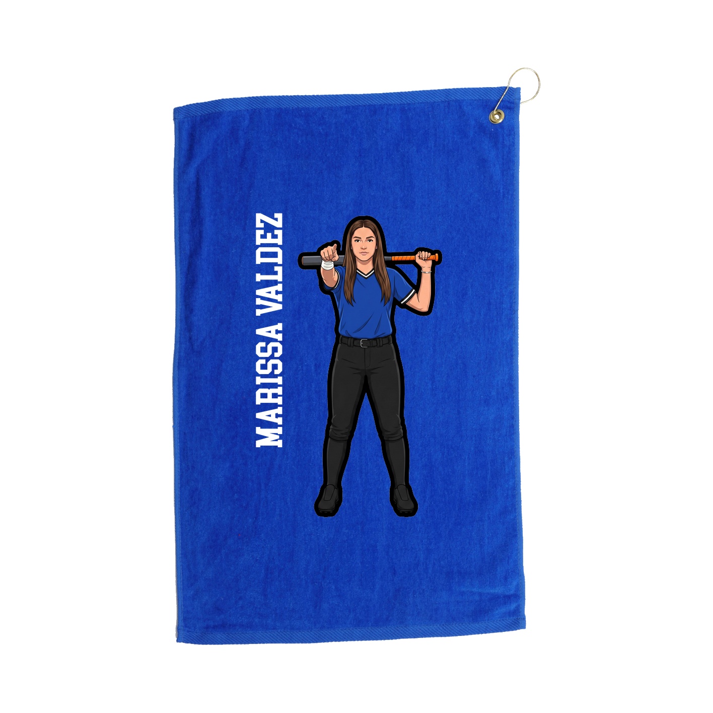 Golf Towel — Name Vertical in Royal