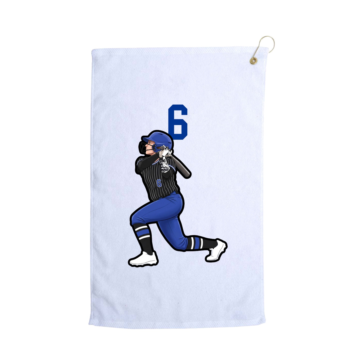 Golf Towel — Number Top in White