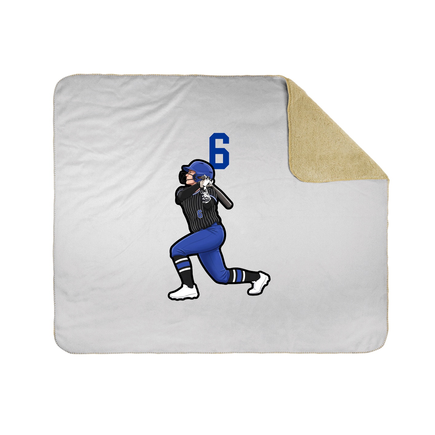 Throw Blanket — Number Top in White