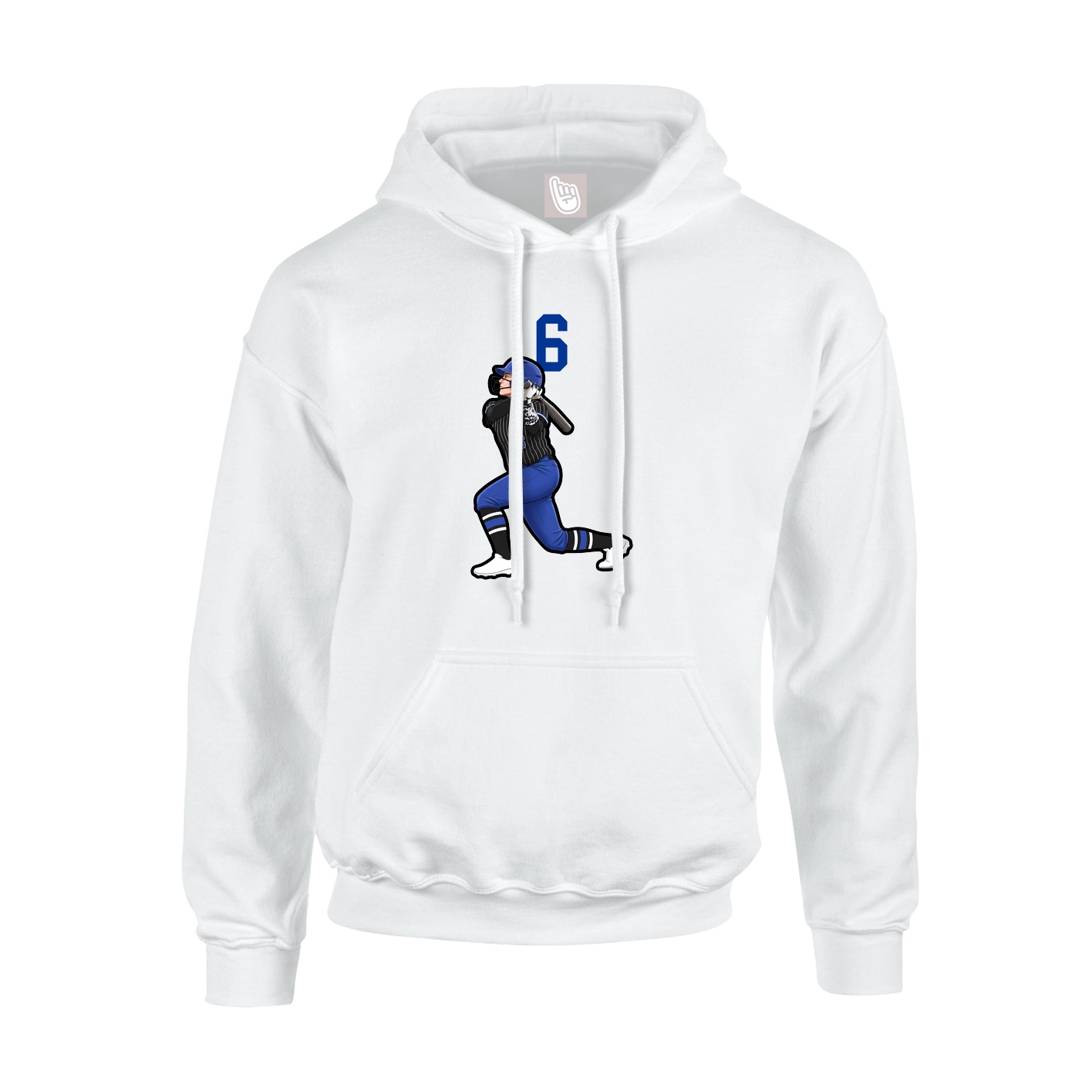 Hoodie — Number Top in White