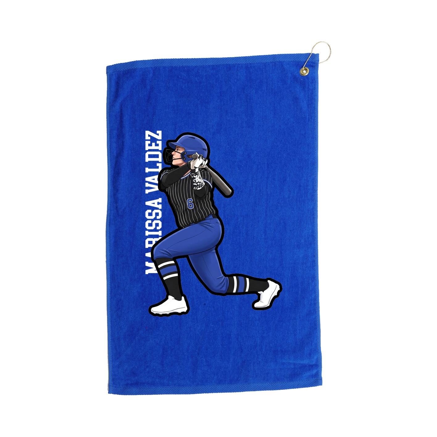 Golf Towel — Name Vertical in Royal