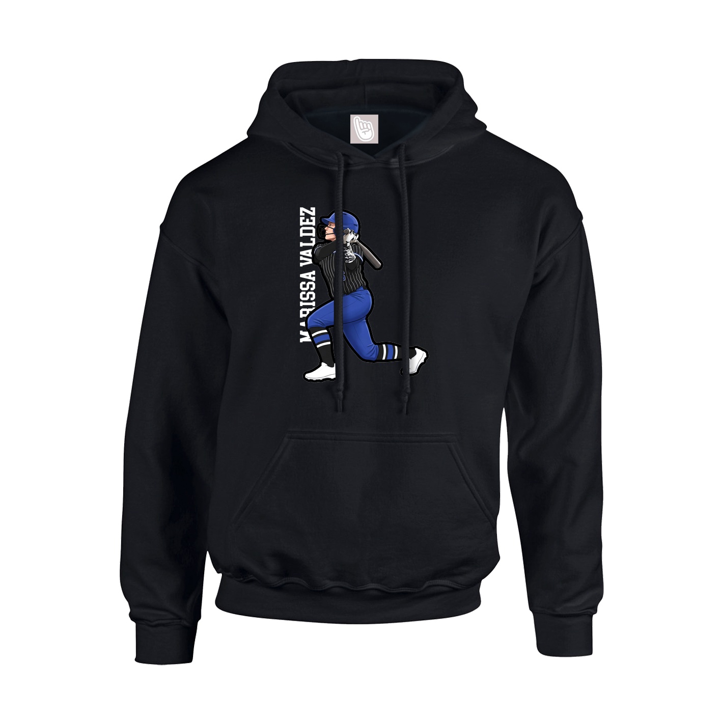 Hoodie — Name Vertical in Black