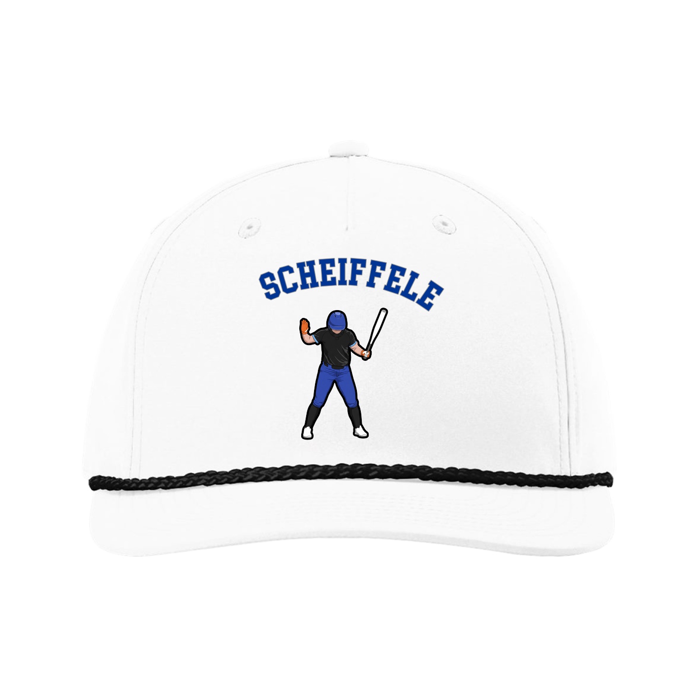 Five-Panel Classic Rope Cap — Shirsey Arch in White