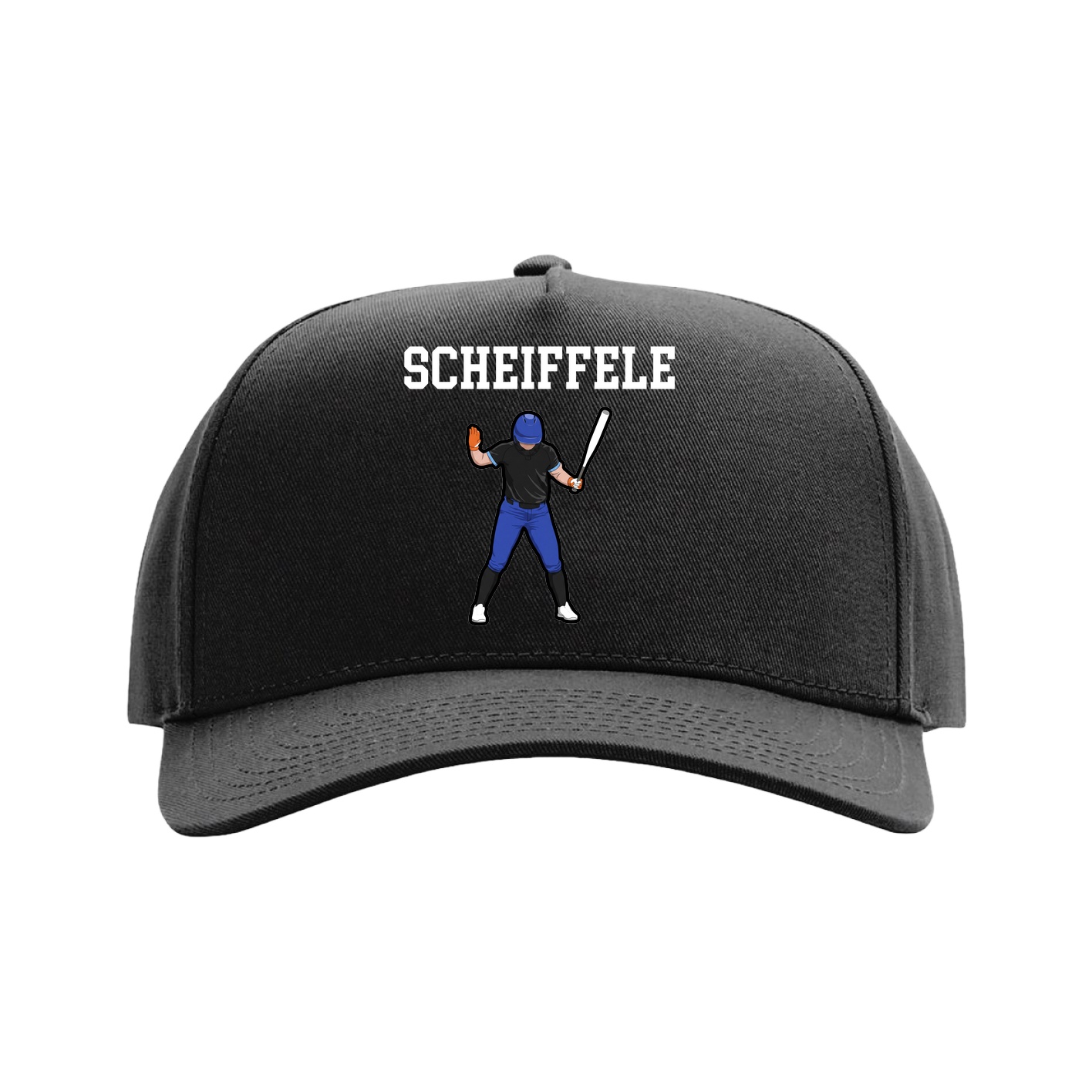 Full Fabric Five-Panel Champ Cap — Shirsey in Black