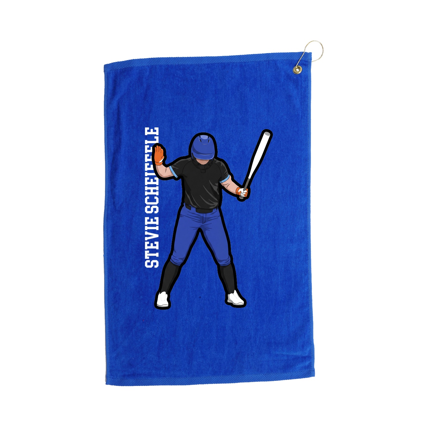 Golf Towel — Name Vertical in Royal