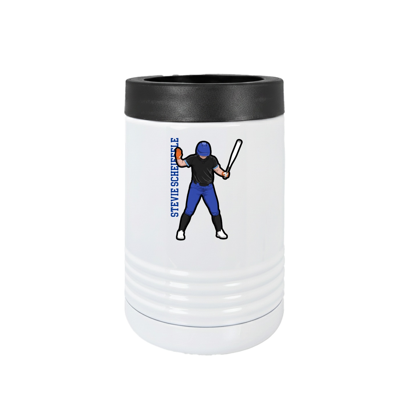 Beverage Holder — Name Vertical in White