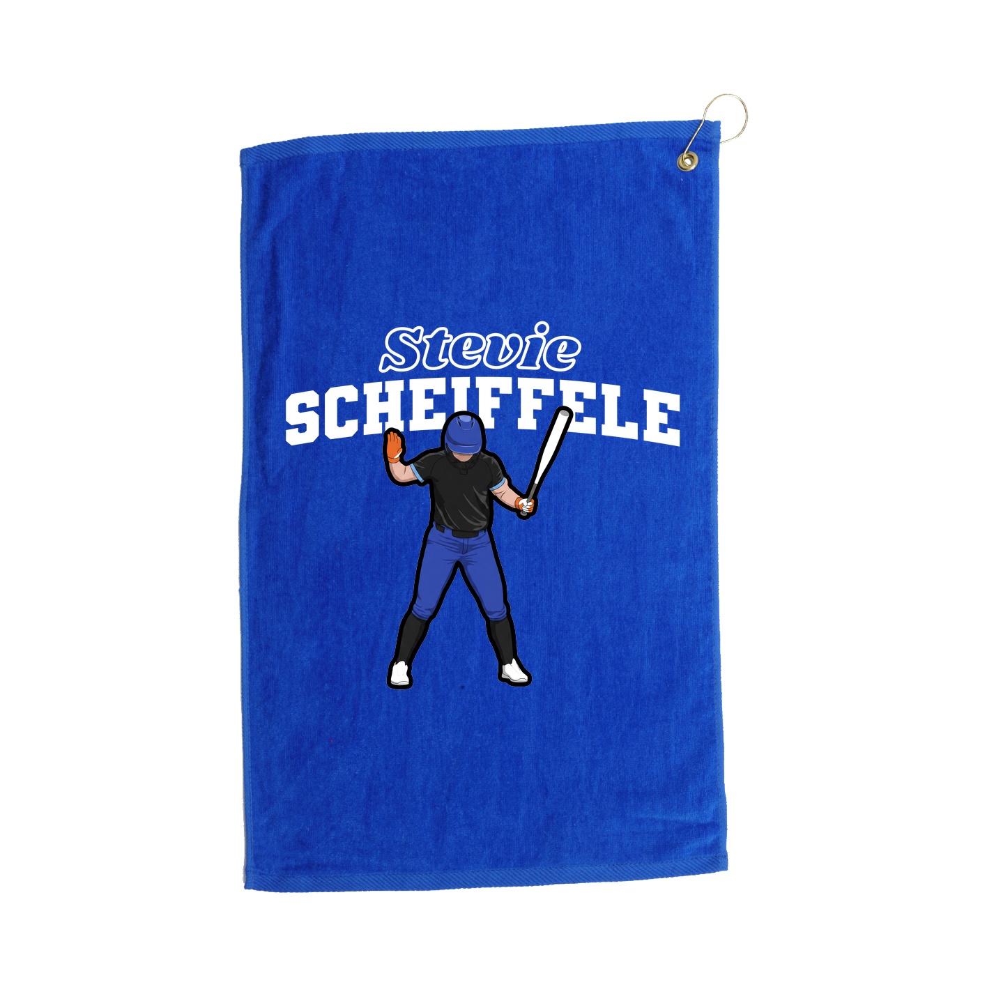 Golf Towel — Name Arch in Royal