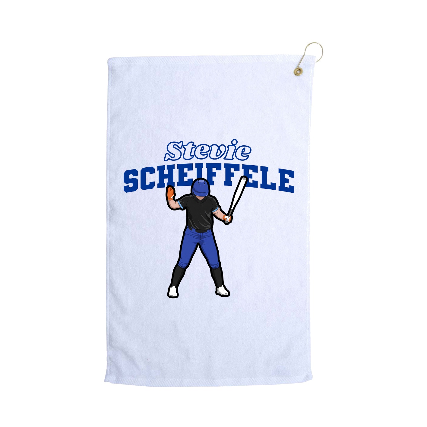 Golf Towel — Name Arch in White