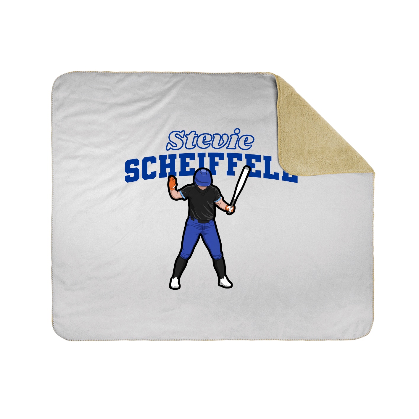 Throw Blanket — Name Arch in White