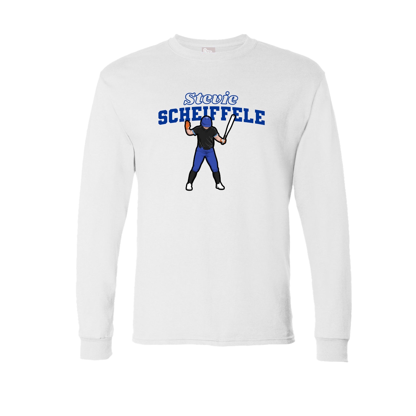 Long Sleeve Tee — Name Arch in White