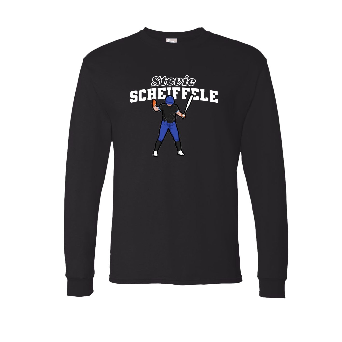 Long Sleeve Tee — Name Arch in Black