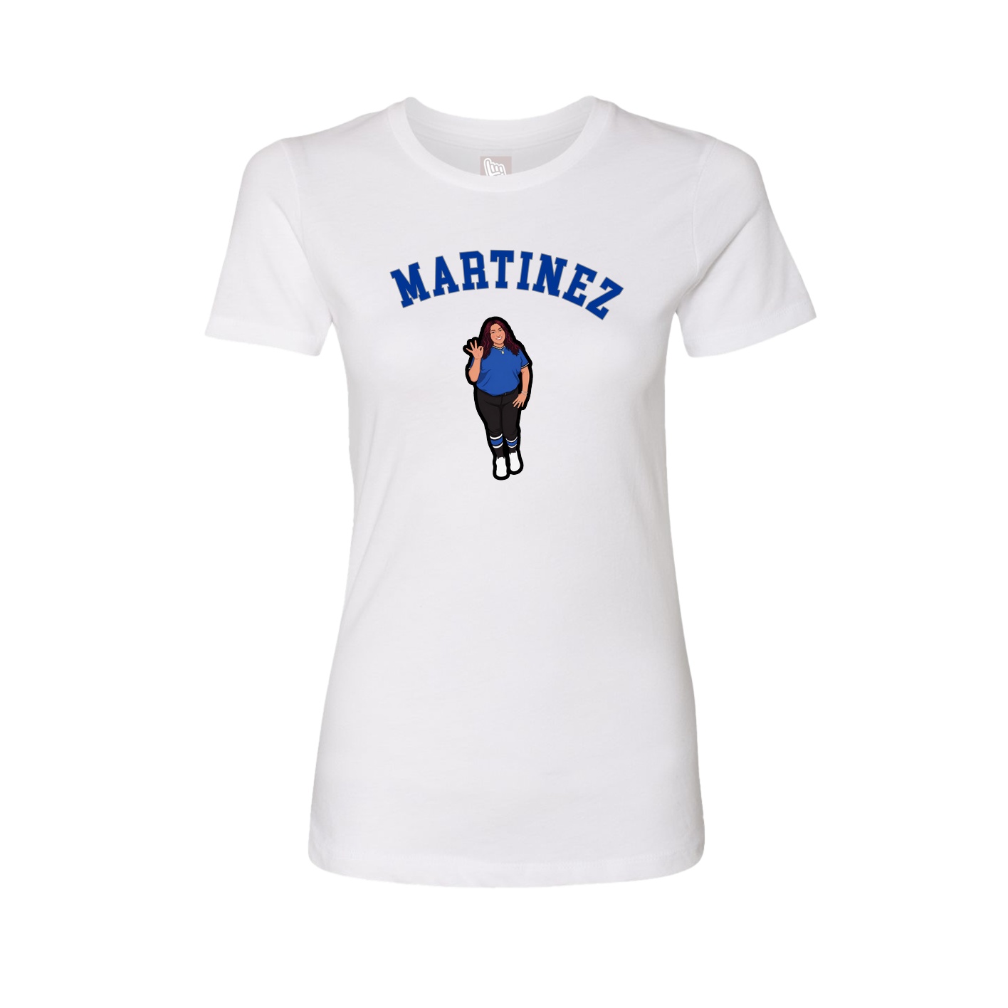 Fitted Women's Tee — Shirsey Arch in White