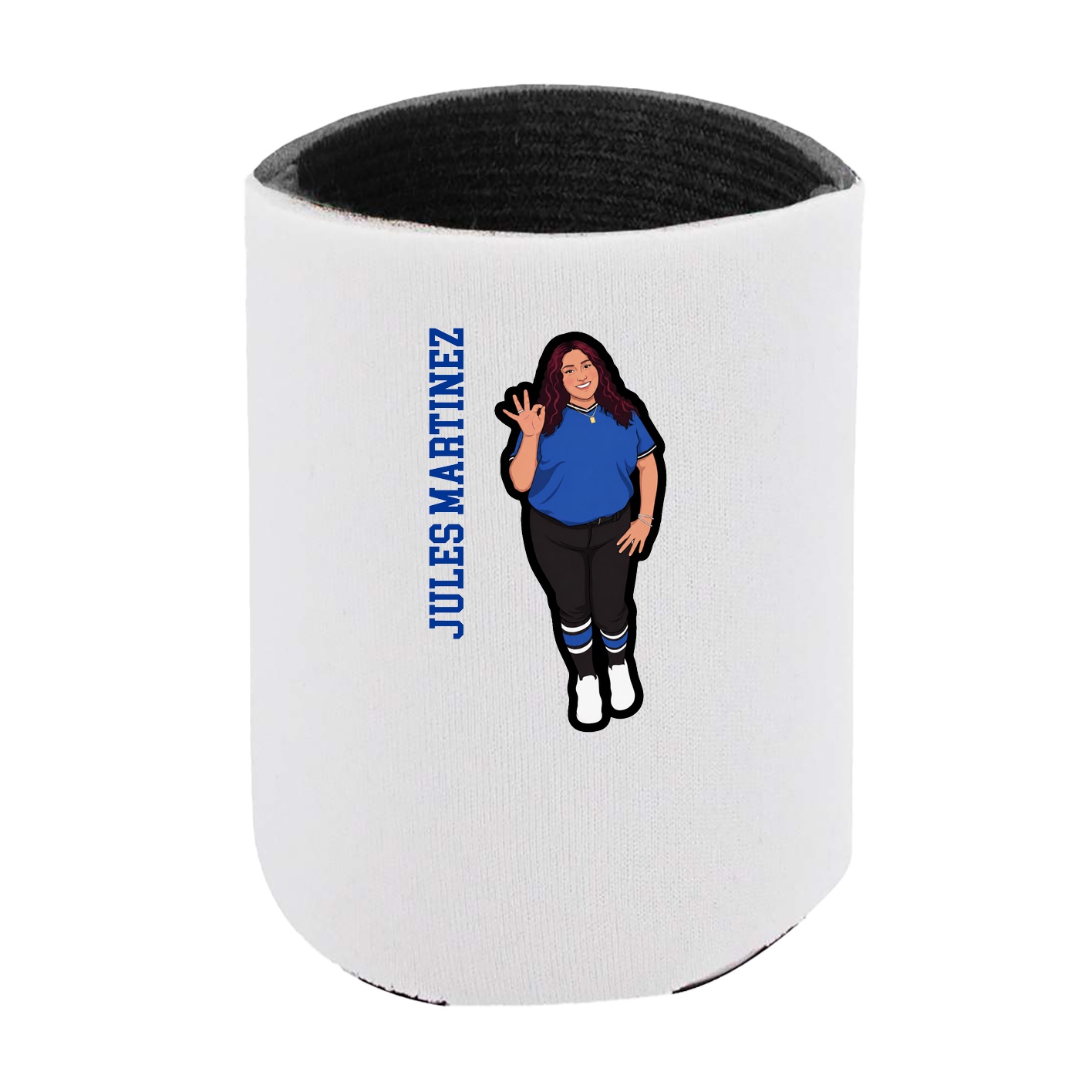Can Holder — Name Vertical in White