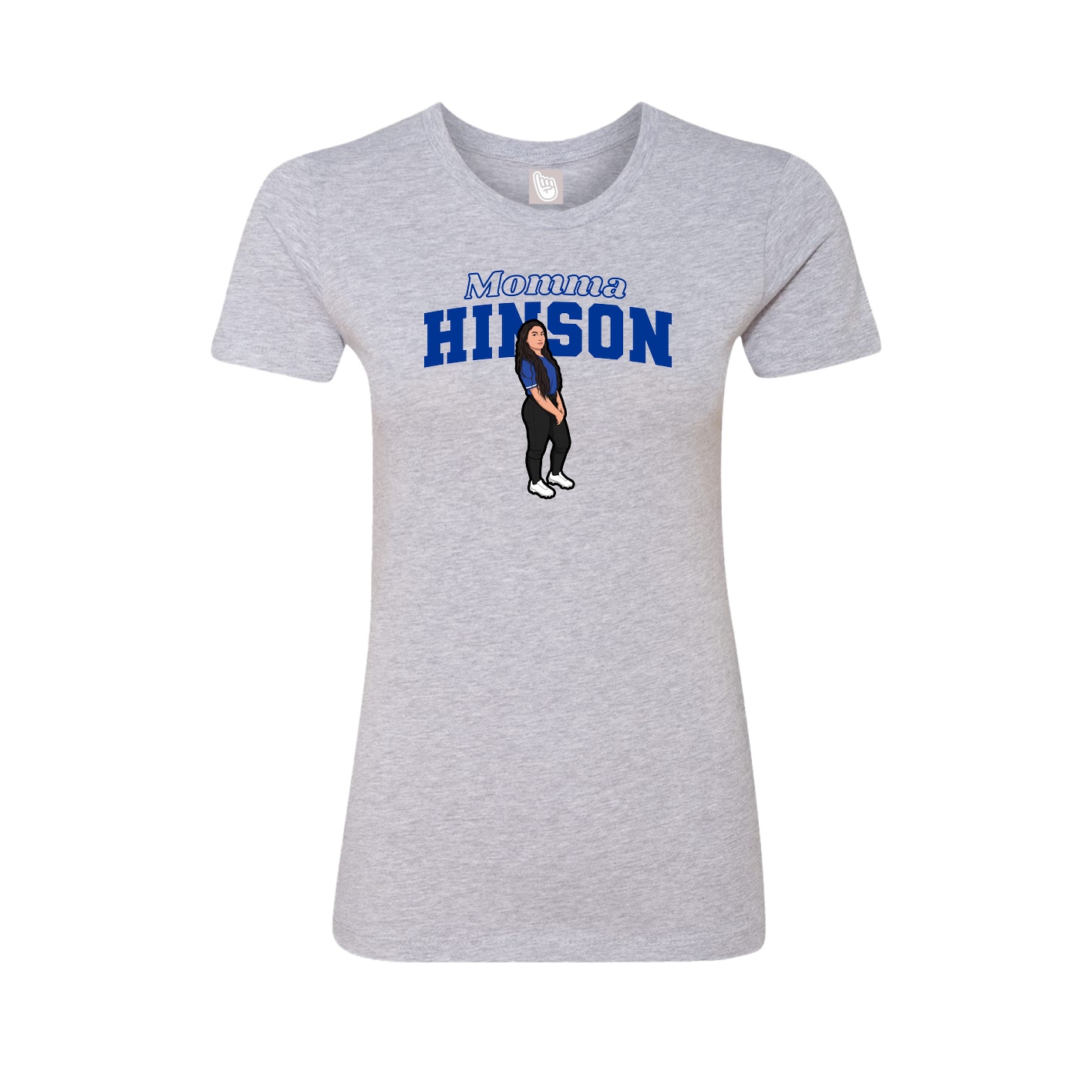 Womens Tee — Mothers Day Block in Grey
