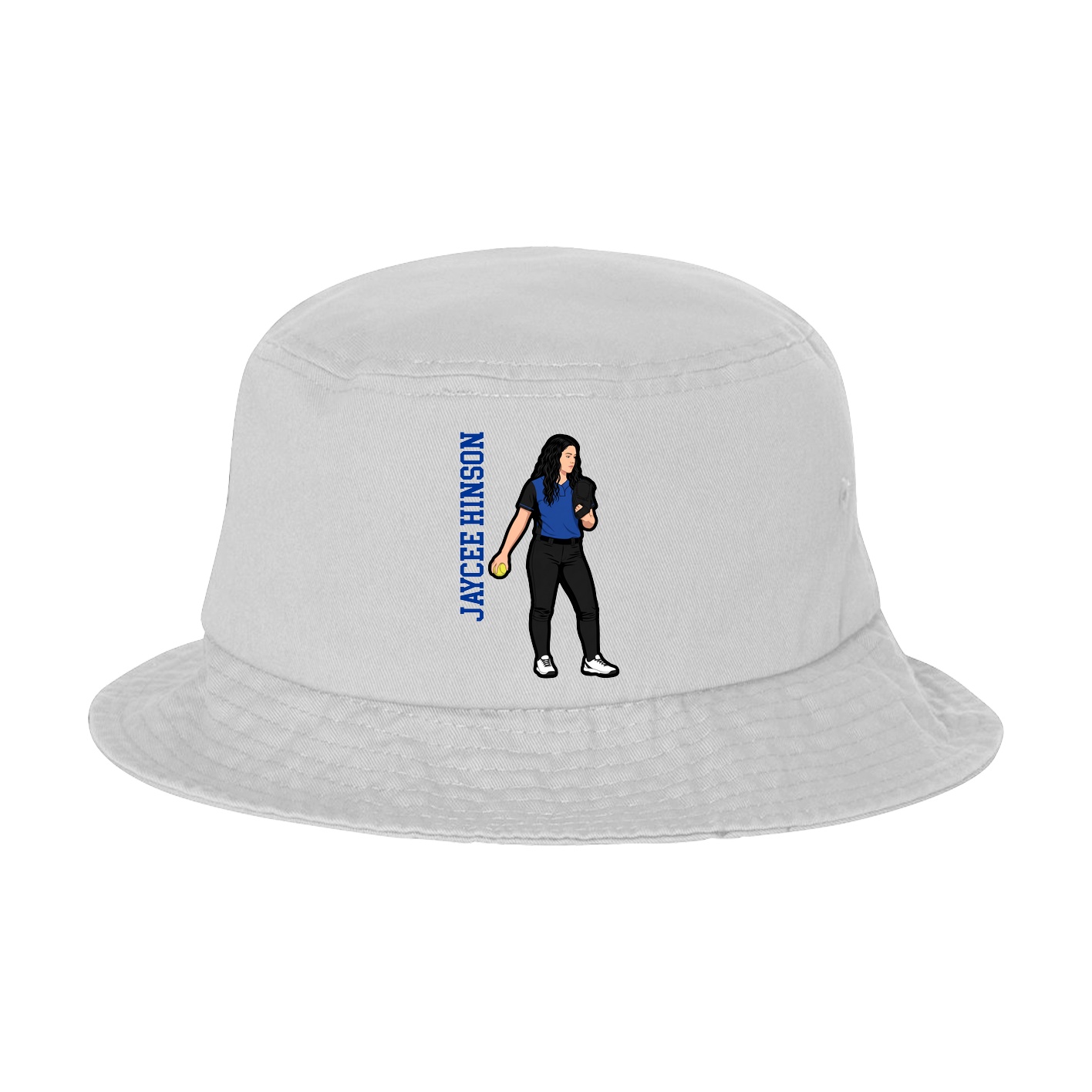 Bucket Cap — Name Vertical in White