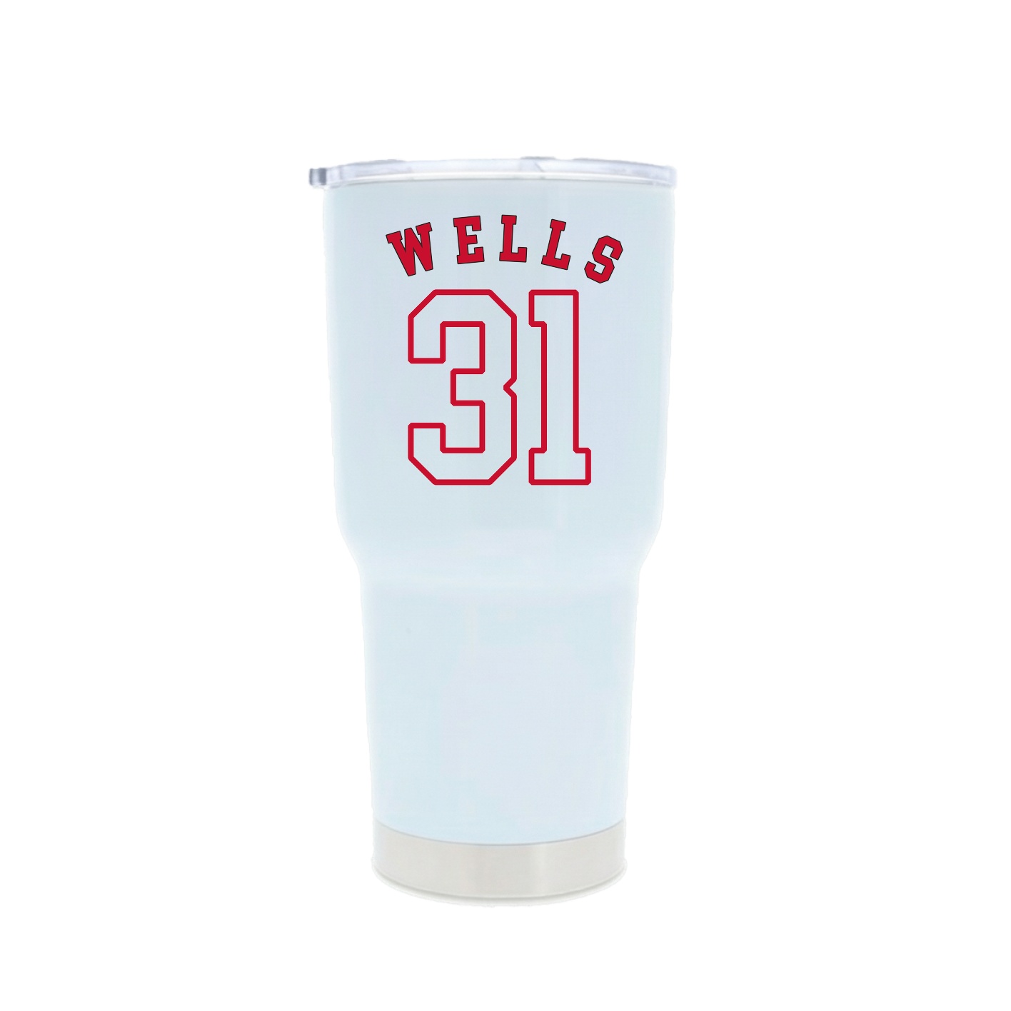30oz Stainless Steel Tumbler — Shirsey Arch in White