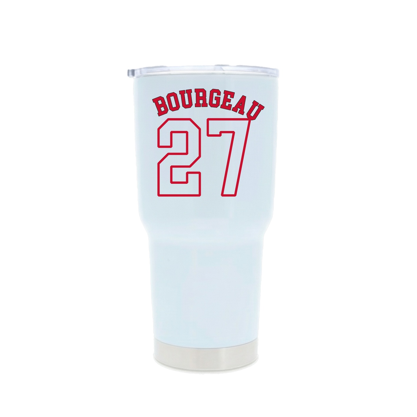 30oz Stainless Steel Tumbler — Shirsey Arch in White